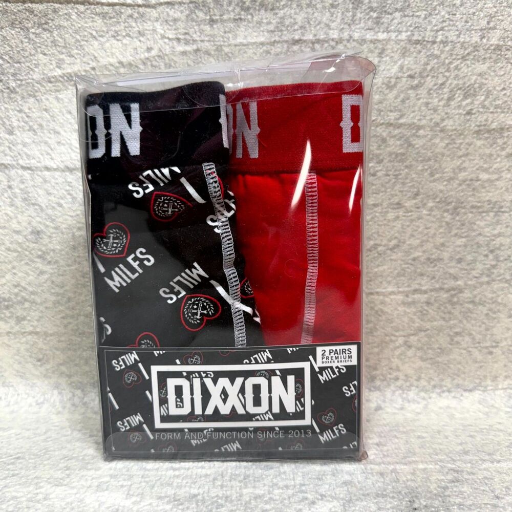 DIXXON Mens I Love Milfs Premium Boxer Briefs 2 Pack Size L NEW